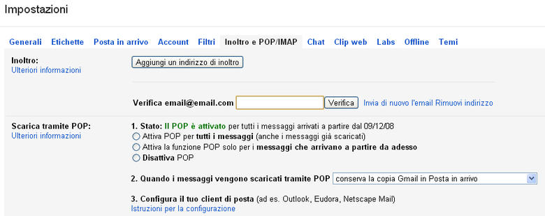 Come inoltrare la posta con Gmail